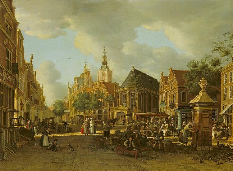 unknow artist The Groenmarkt as seen towards the Westeinde